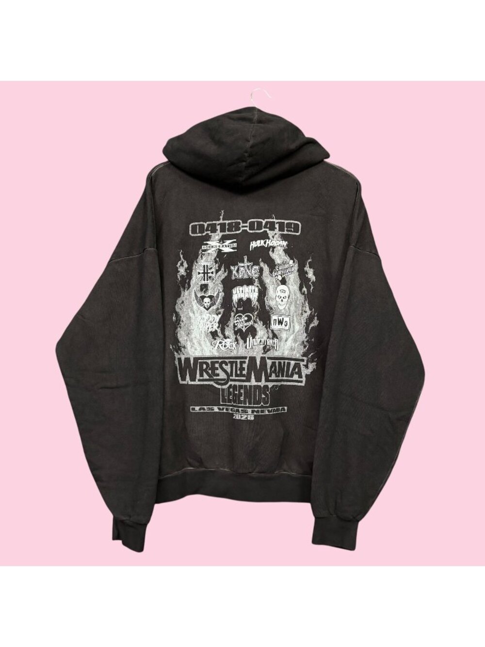 WWE WrestleMania Legends x XO The Weeknd Oversized Zip-Up Hoodie XL